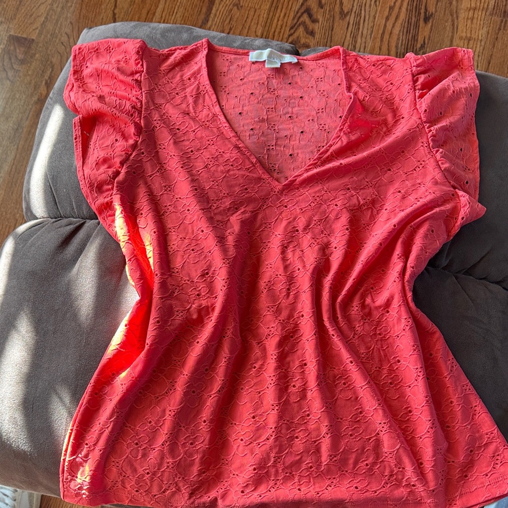 Michael Kors Coral Lace Blouse